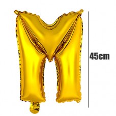 Balão Metalizado Ouro Letra M 45cm